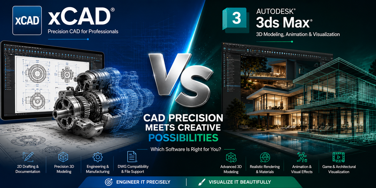 xCAD vs Autodesk 3ds Max: Which 3D Design Software Is Right for You